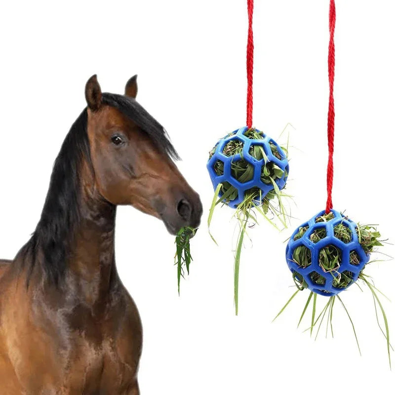 Horse Treat Ball Hay Feeder Toy Ball Hanging Feeding Toy for Horse Horse Goat Sheep Relieve Stress Horse Treat Ball